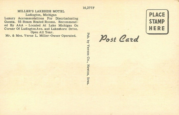 Ludington Beach House (Millers Lakeside Resort) - Old Postcard (newer photo)